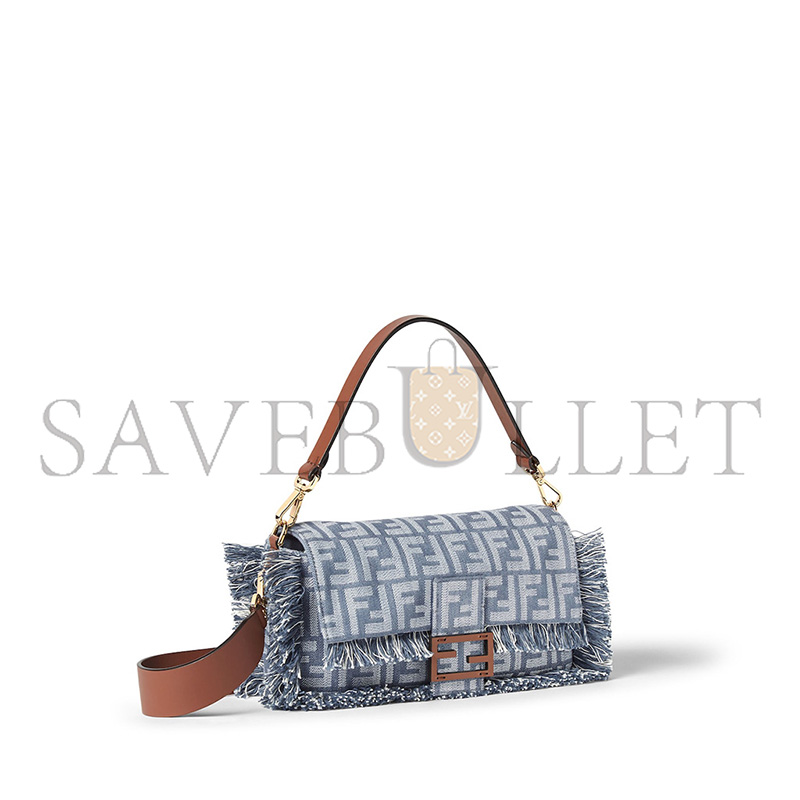 f**di baguette blue De*1m effect ff jacquard bag 8br600aut4f1sxq (27*15*6cm)